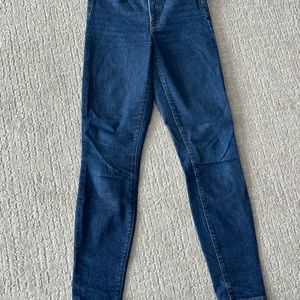 J Crew 9” high rise toothpick jeans